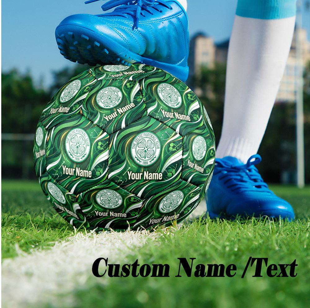Size 5 Football Custom Name Text, Outdoor Training Soccer BallCeltic FC
