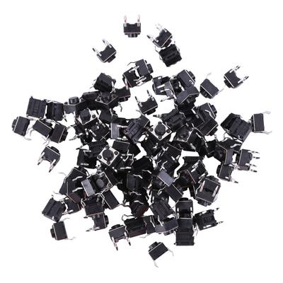 100PCS Tactile Push Button DIP 4 Pin Micro Switch Touch Button 6X6X5mm Momentary Tactile Switch Button Electronic Components