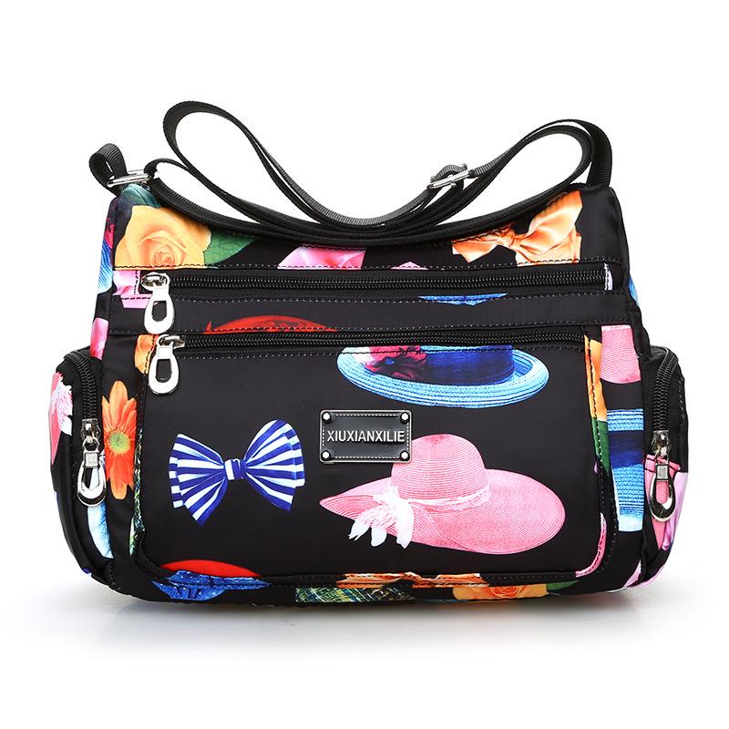 12 Styles Crossbody Bags for Women Nylon Shoulder Bag Floral Multi-Pocket Purses and Handbags 1469₽