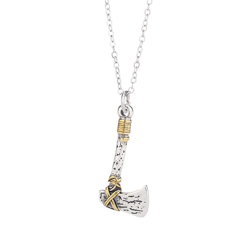 Silber & Gold Kleiner Axt Anhänger Halskette – Personalisierte Hip Hop Schlüsselbein Kette