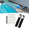 Pool Cover Reel Strap,   Length Solar Blanket Roller Attachment Kit with 8 Buckles and Straps, for Swimming Pool Cover