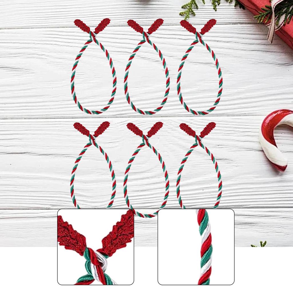 6 Pieces Christmas Garland Ties Home Decor Festive Convenience Flexible Banister Ties Christmas Garland Twist Ties for Stairway