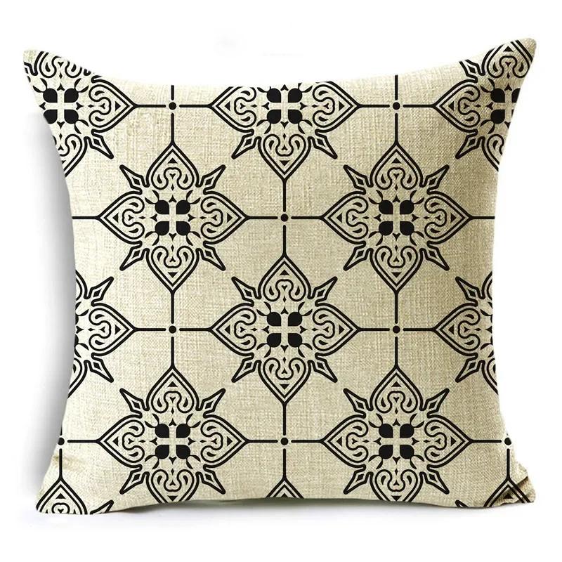 Mandela Style Retro Ethnic Style Pillowcase Sofa Living Room Decoration Cushion Cover 40*40cm/45*45cm/50*50cm
