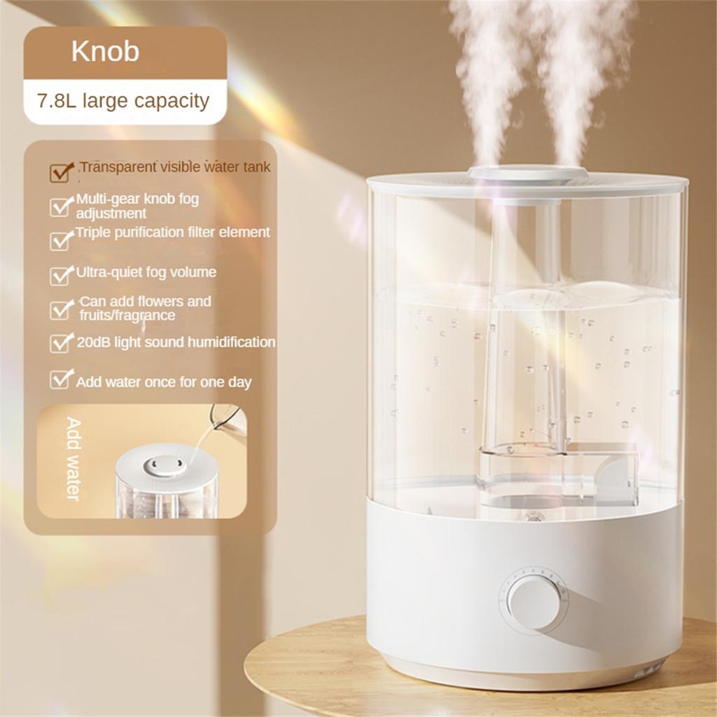 7.8L Humidifiers for Bedroom Top Fill Cool Mist Ultrasonic Humidifiers for Baby, Plants, Nursery, Humidifiers for Room