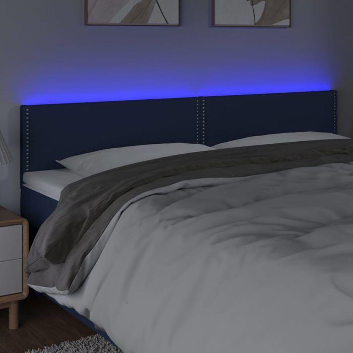 VidaXL LED Headboard Bedroom Furniture Double Bed Accessory Head of Bed Frame Interior Blue 3121492