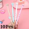 10Pcs High Footed Cat Neutral Pen for Smooth Writing, Suitable for Office Work, Problem Solving, Signature Writing, Diary, Note Taking, Student Classr