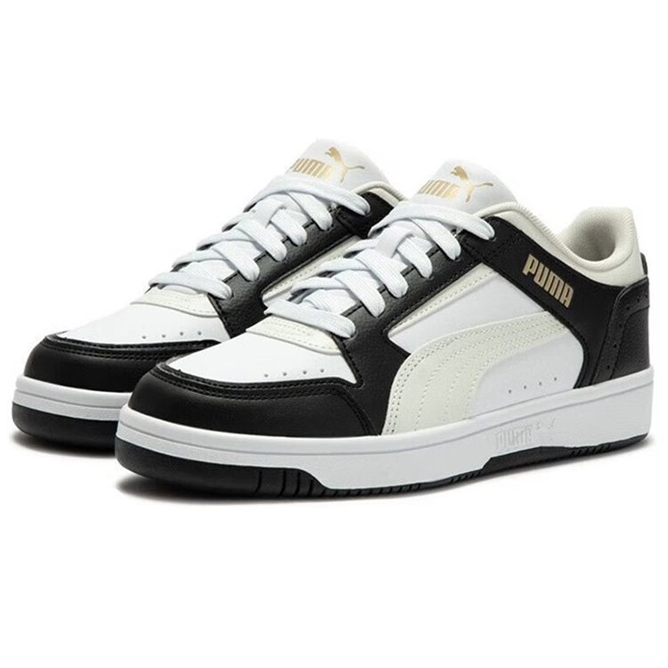 Puma Rebound Joy Leather Comfortable Low-Top Sneakers Unisex sneakers Black White 380747-25