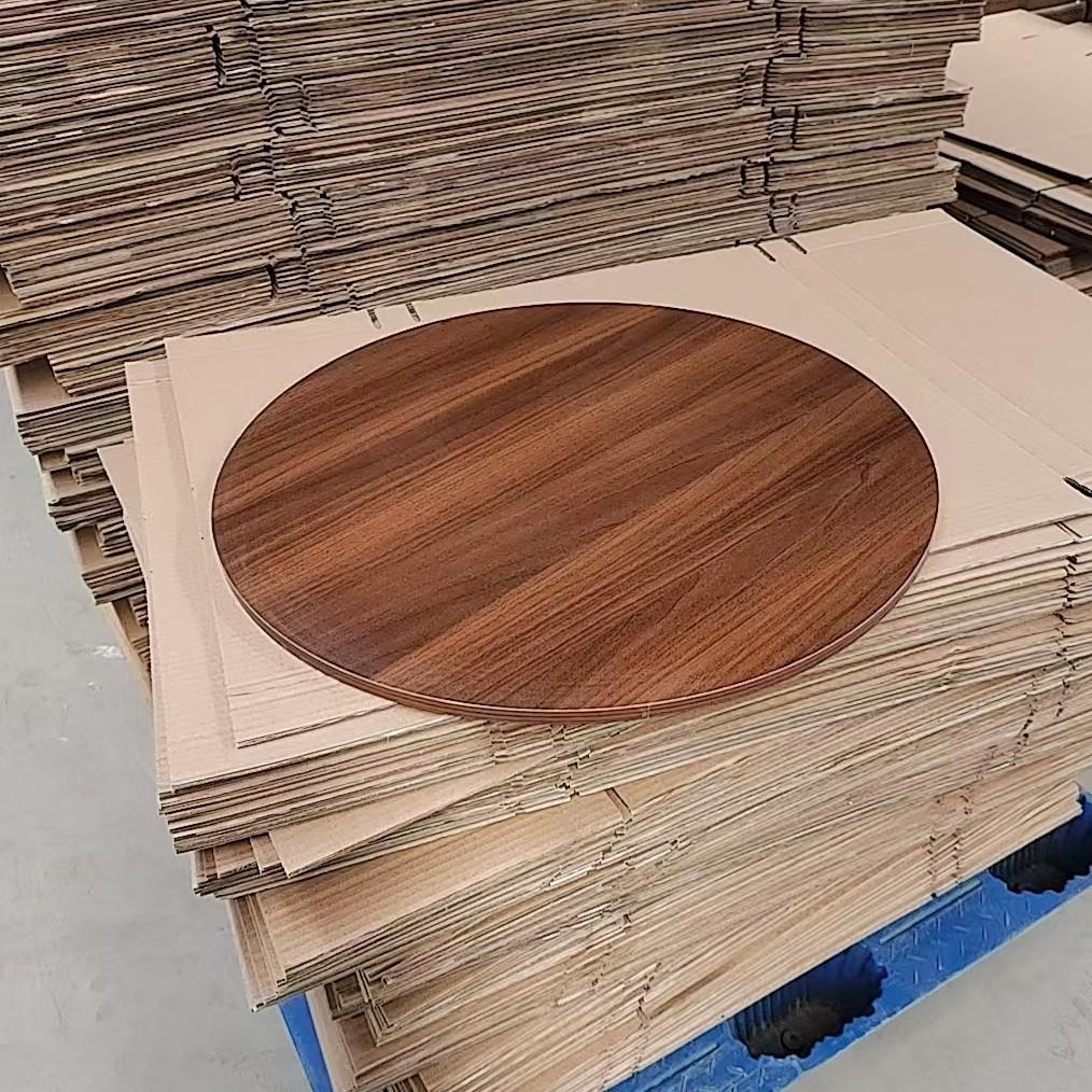 Modern Minimalist Round Coffee Table Set with Stone Pattern and Iron Art Storage