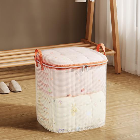 Extra Large Waterproof Quilt Storage Bag with Handles Transparent PVC Moving Bag Clear Viewing Bedroom Organizer