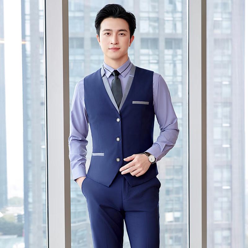 Unisex Hotel Property Staff Formal Vest Uniform 3-Piece Set