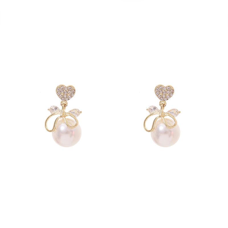 Elegante Süßwasserperlen-Ohrstecker für Damen - Trendig, Schlicht, Feenhafter Stil