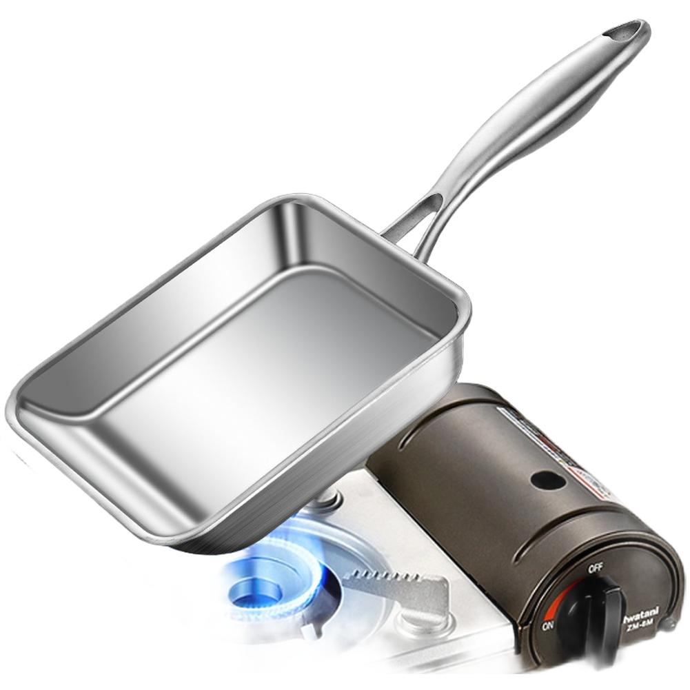 

Квадратная антипригарная сковорода для тамагояки из нержавеющей стали 316 с многослойным дном для приготовления яиц, мяса и сэндвичей China Mainland