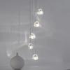 American Cherry Crystal Glass Stair Chandelier: Creative Meteor Shower Light for Hotel Lobby