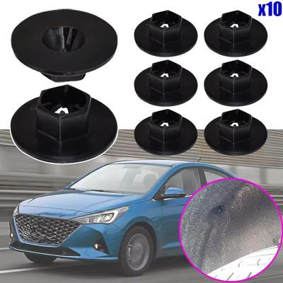 10PCS New For Hyundai Solaris 2010 2011 2012 2013 2014 2015 - 2017 84145-26000 Car Wheel Arch Liner Splashguard Clip Black