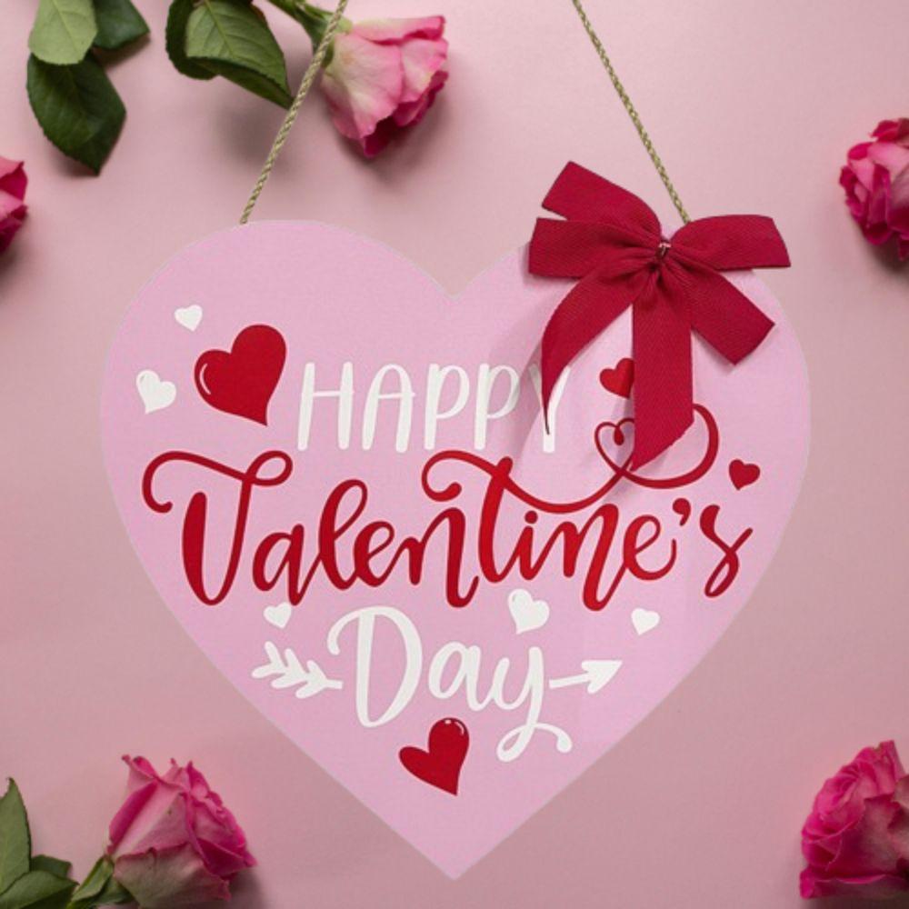 Romantic Red Heart Hanging Ornament Handmade Happy Valentines Day Decor  Wedding Party