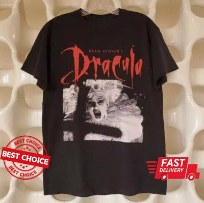 Maglietta Nera Grafica del Film Dracula di Bram Stoker S-3XL Q8723