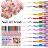 1/12Pc 3D Effect Nail Art Graffiti Pen Nail Tools DIY Colorful Nail Art Graffiti Pen Nail DIY Quick-drying Dot Flowers Liner Pen