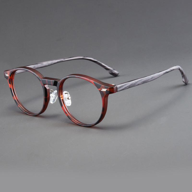 Women Korean Retro Round Frame Reading Glasses Ultra Light High-definition Anti Blue Light Presbyopia Glasses PC Frame Eyewear