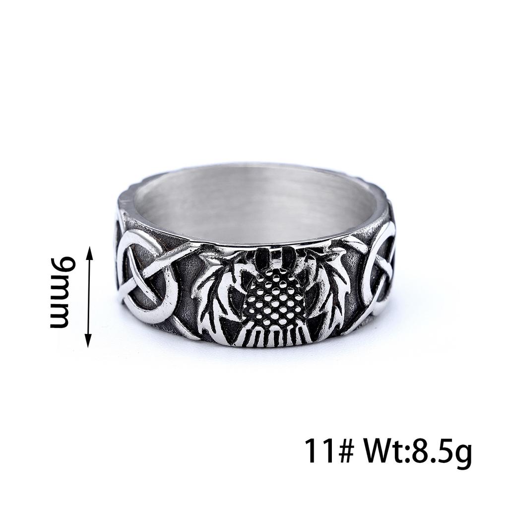 Jewelry, Ethnic Style Multi-Specification Ring, Pineapple Leaf Shape Stainless Steel Ring