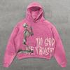 Street Trendy Brand Skull Pullover Sweater Digital Printing Casual Loose Hooded Sweater