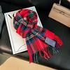 Korean Atmosphere New Plaid Scarf Women's Winter Korean Version Thickened Student Versatile Warm Cute Scarf
