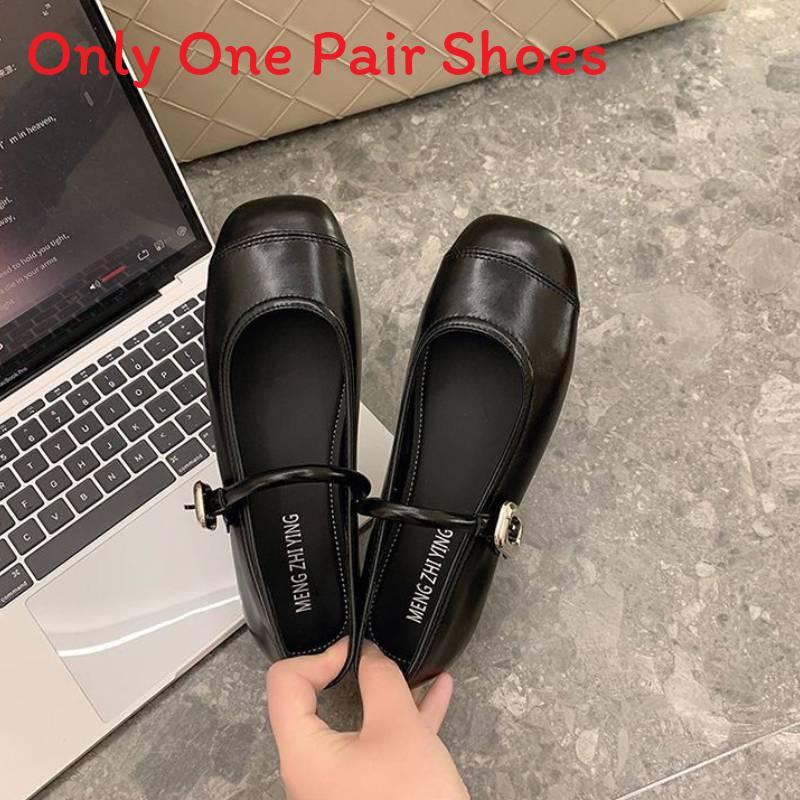 Mary Jane Flat Shoes For Women Summer Pu Soft Sole Comfortable Casual Footwear