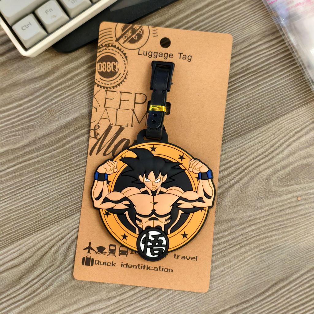 Anime Cartoon Cute Dragon Ball Goku Buu Vegeta Luggage Tag Suitcase Label