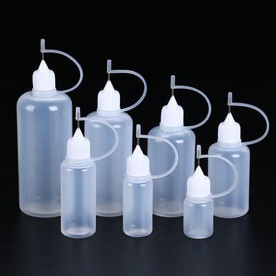 2/5 Adet 5Ml 10Ml 20Ml 30Ml 50Ml 60Ml 100Ml Pe Plastik Sıkılabilir Uçlu Aplikatör Şişesi İğne Ucu Kapaklı Doldurulabilir Damlalık
