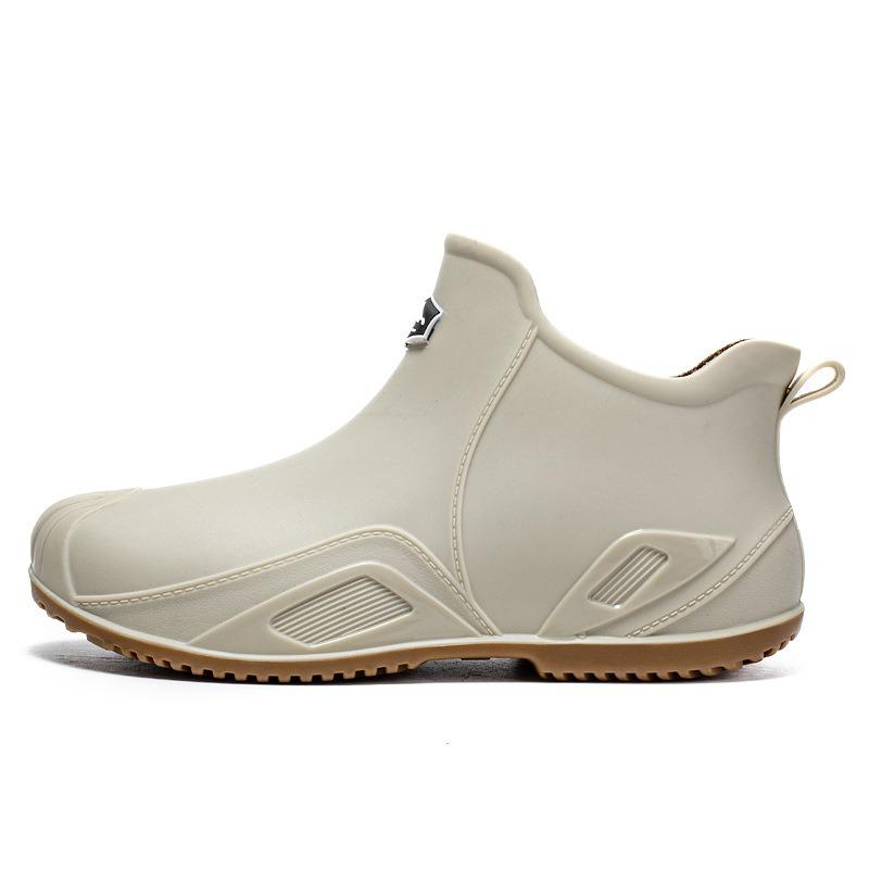 Men's new fashion water shoes waterproof short tube kitchen wear-resistant rubber shoes non-slip fishing work men's rain shoes rain boots