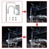 2.5 Inch Automobile Exhaust Clamp With Hanger Hook Rear Muffler Hanger Tool Adjustable Fastening Bracket For Car Exhaust Systems