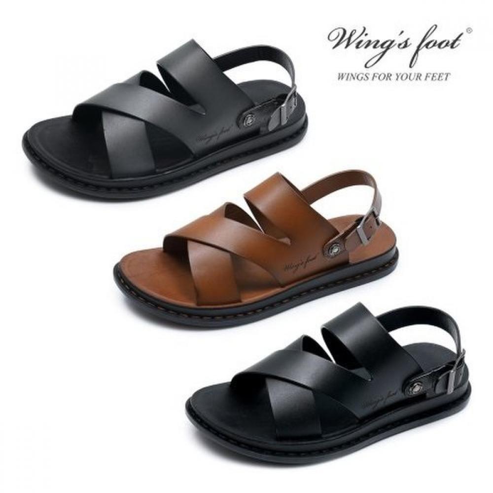 

Wing S Foot Men S Leather Sandal Concord k163qbmSg blacks/250