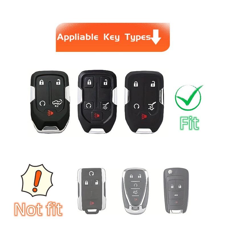 Key Fob Cover with Bling Lanyard for 2019 2020 2021 2022 Chevy Silverado GMC Sierra 1500 2500HD 3500HD Terrain Acadia Smart Key