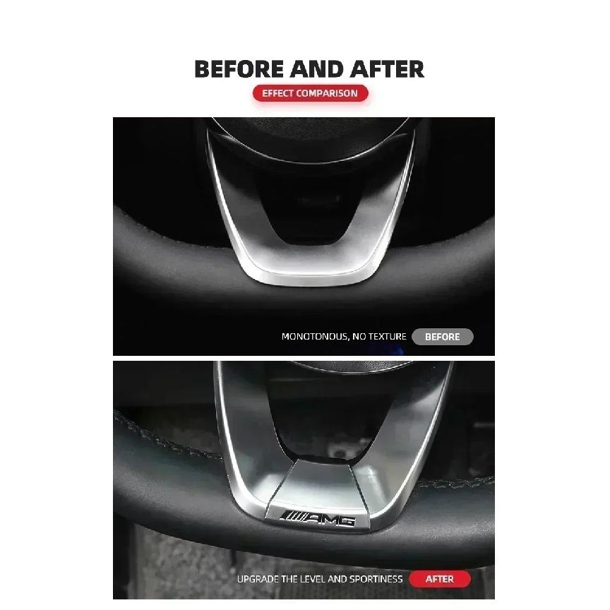 Car Interior Steering Wheel Badge Sticker Panel Center Emblem For AMG Mercedes Benz W212 W213 W205 GLA CLA GLC GLE New C/E Class