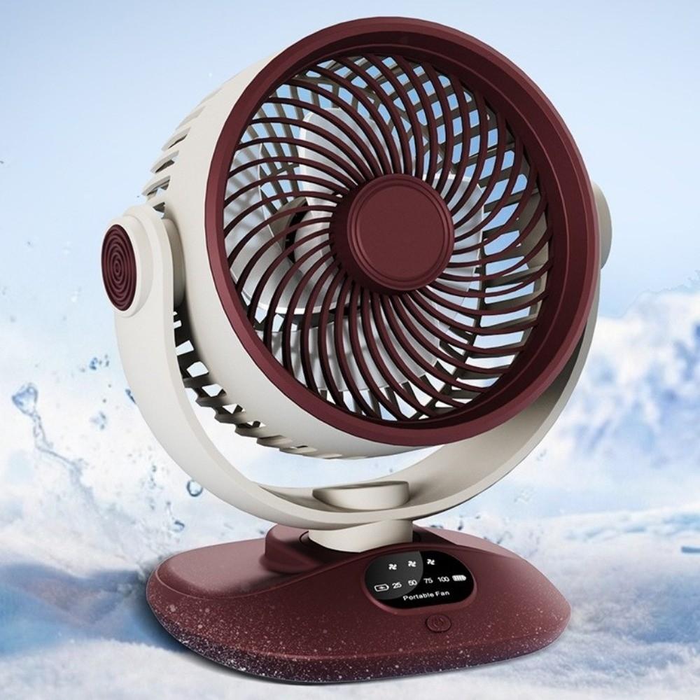 LED Digital Display Air Circulation Fan Type-c Rechargeable Outdoor Camping Fan  Bedroom