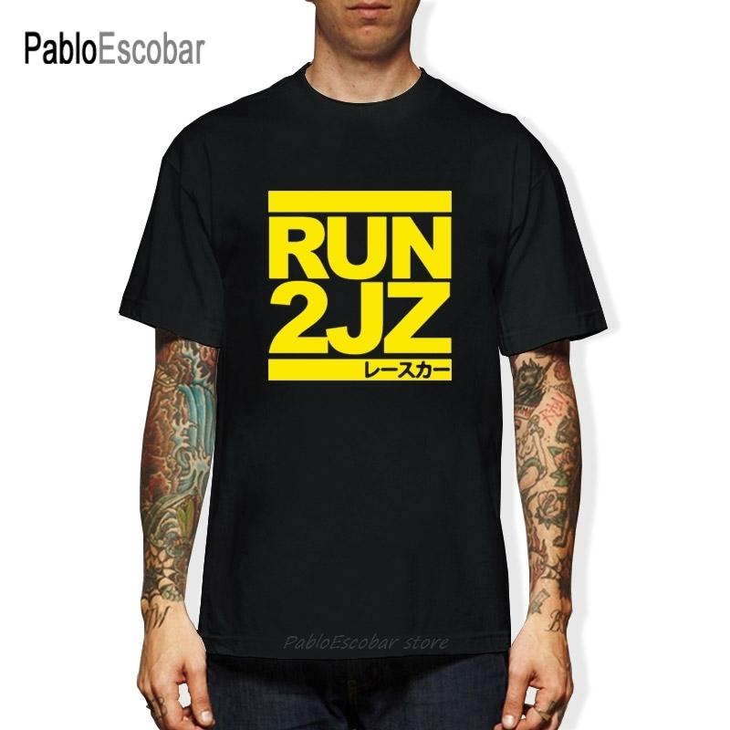 Runer 2JZ - Auto Racinger T Shirt Summer Short Sleeve Shirts Tops S~3Xl Big Size Cotton Tees T-Shirt Men Summer