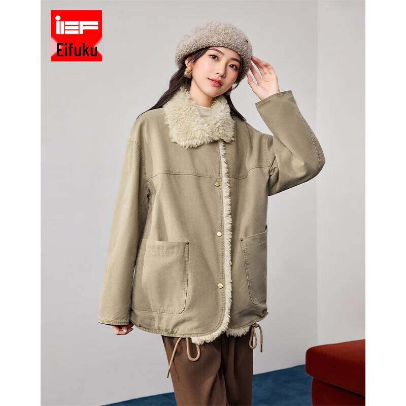 IEF Women s 2025 Winter Plush-Lined Mid-Length Coat