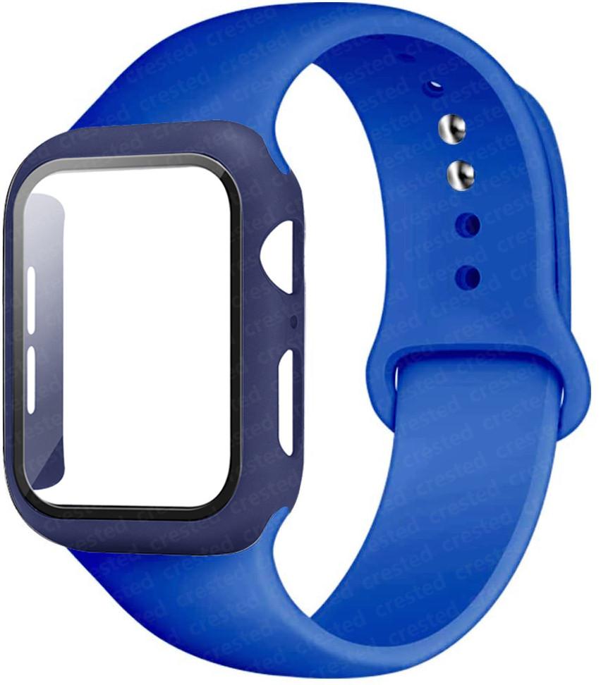For Apple Watch Bands 46mm 44mm 41mm 40mm 45mm 42mm Silicone Correas Bracelet Iwatch Series 10 9 8 7 6 SE 3 11 Glass+Case+Strap