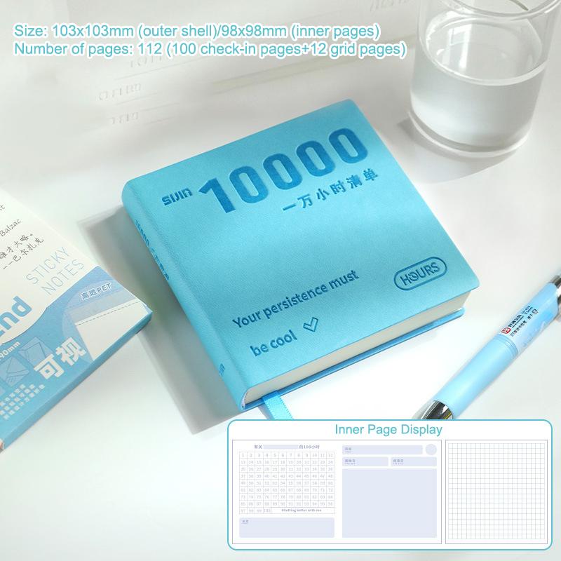Self-Discipline Checklist Notepad Pocket Diary 10000 Hours  Notebooks Portable Notebook Office School Stationery Supplies