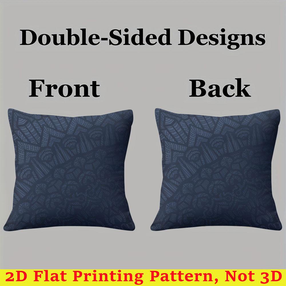 Midnight Geometric Maze Square Jacquard Pillow Cover for Sofa Office Waist Cushion Cover Home Decorative Pillowcase