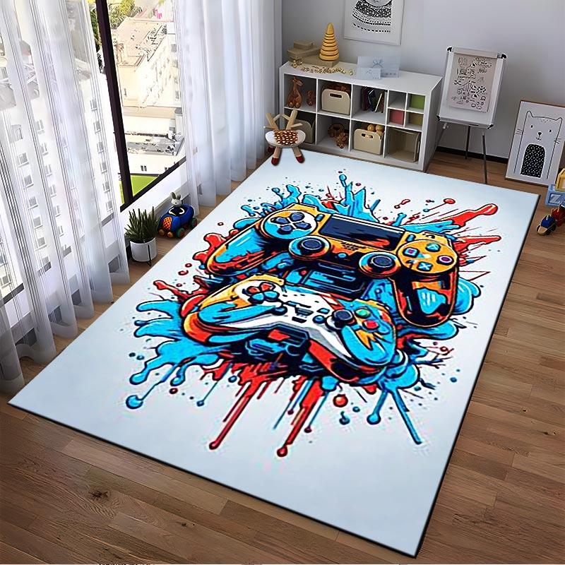 "Colorful Gaming Controller Art Carpet for Living Room Decoration" Suitable for use as an anti-slip for living room bedroom sofas