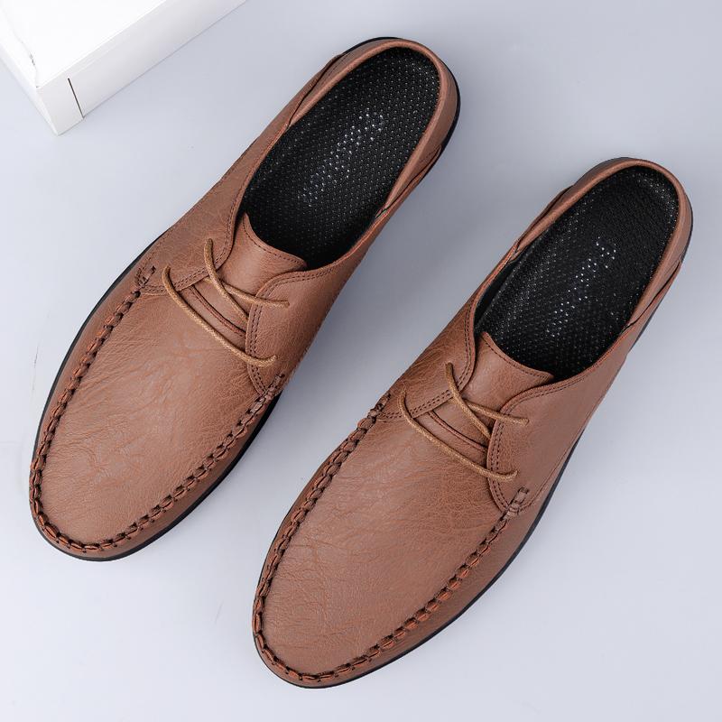 Handmade Genuine Leather Shoes Non-Slip Men's Casual Sneakers Comfortable Driving Flats Loafers Hot Sale Male Walking Footwear