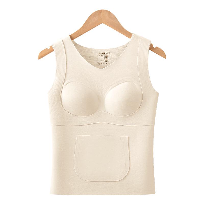 Autumn/Winter Girls' Heat-Generating Fleece-Lined Vest & Belly Protector