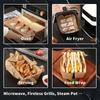 50Pcs Unbleached Baking Parchment Paper Sheets for Air Fryer Oven Grill Non Stick Cake Bread Cookies Pizza Roasting Healthy