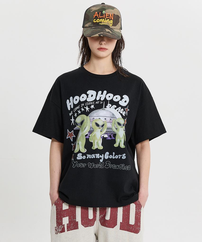 HOODHOOD Alien Piece Short Sleeve T-Shirt Black
