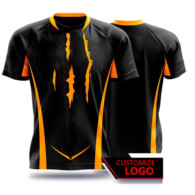 Letní fotbalové tričko 3D tisk Herní dres Pánské Rychleschnoucí Esports Krátký rukáv Módní Chlapecké Velké Topy Fitness Trička