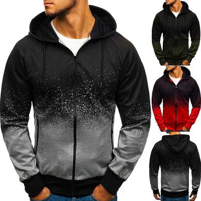 Men/'s Hoodie Zip Up Coat Hooded Sweatshirt Hoody Pleated Jacket Outwear Casual Z