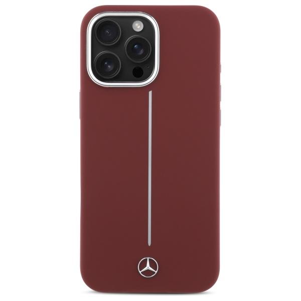 Mercedes Mehmp16X23Sumsr Iphone 16 Pro Max 6.9 Red Hardcase Silicone White Stripe Magsafe