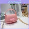 Pvc Jelly Bag Small Crossbody Childrens Purse With Chain For Daily Use
