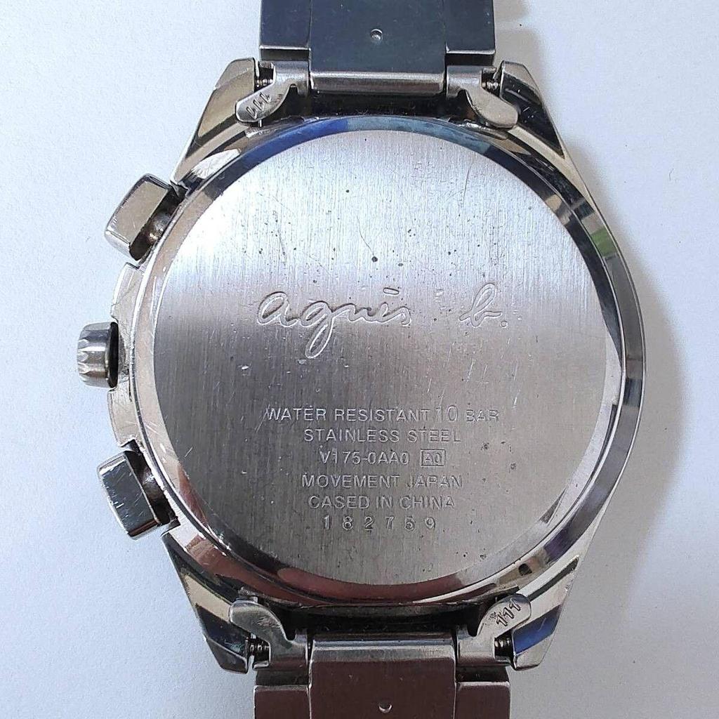 Used Agns B. Solar Watch Chronograph for Men [V175-0AA0]