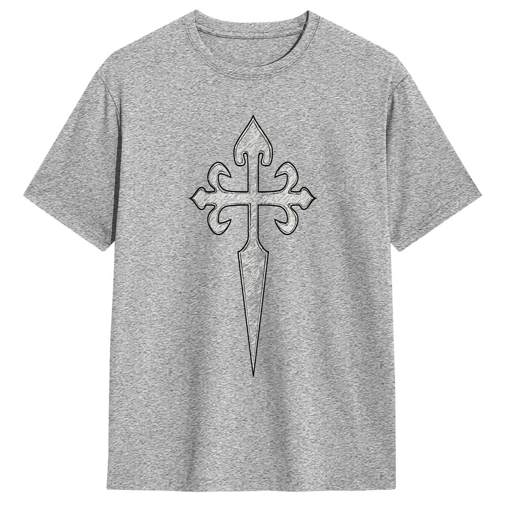 Cross of Santiago Spanish Empire T Shirt Couple YK Funny T Shirts Summer Breathable Fashion Tees Printed Oversize Tops